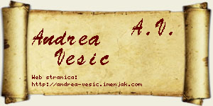 Andrea Vesić vizit kartica